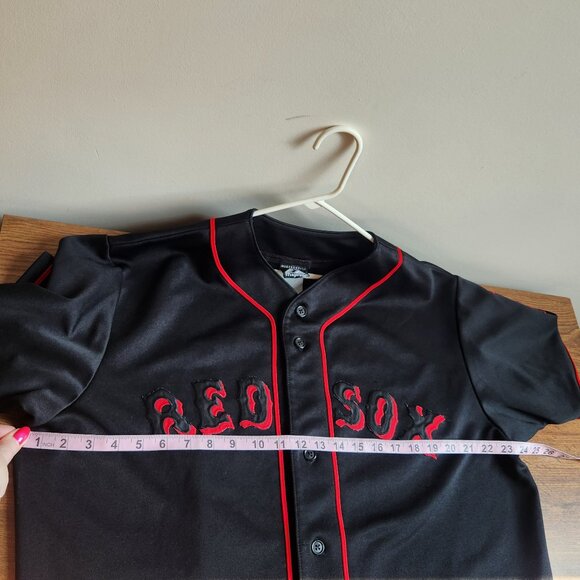 MLB Boston Red Sox Black Jersey L/XL 48 Majestic - Picture 9 of 10
